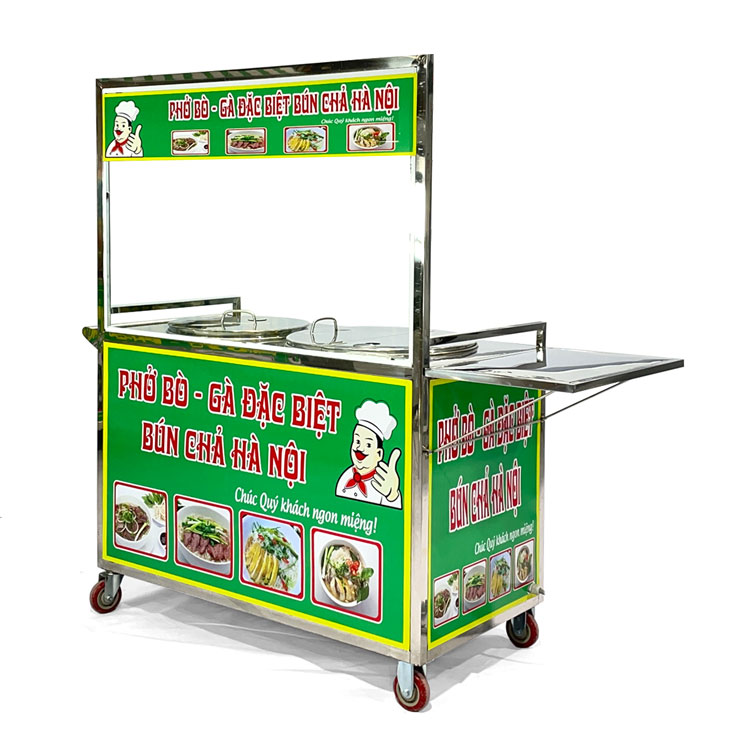 Xe bán phở mái bằng 1m2 XI-120-MB