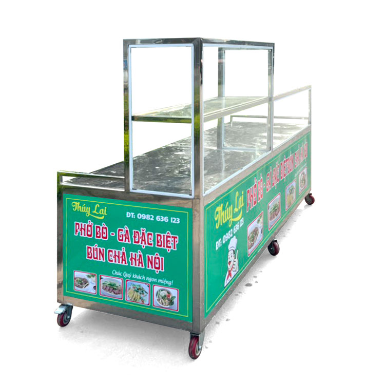 Xe hủ tiếu mái bằng 2m XI-200-MB