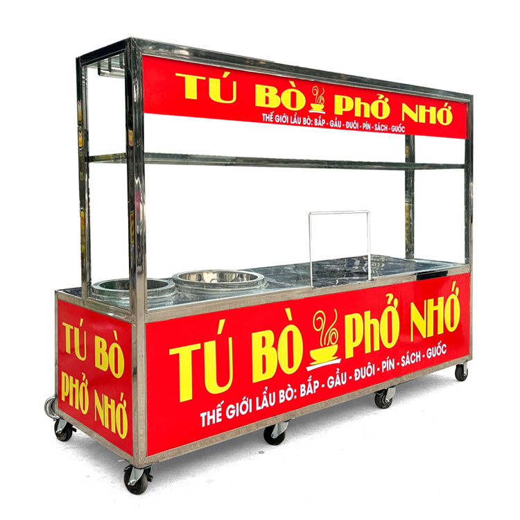 Xe bán phở mái bằng 2m XI-200-MB