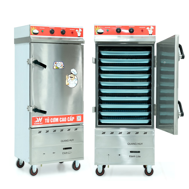 Tủ nấu cơm 10 khay nấu từ 35kg Gạo/Mẻ