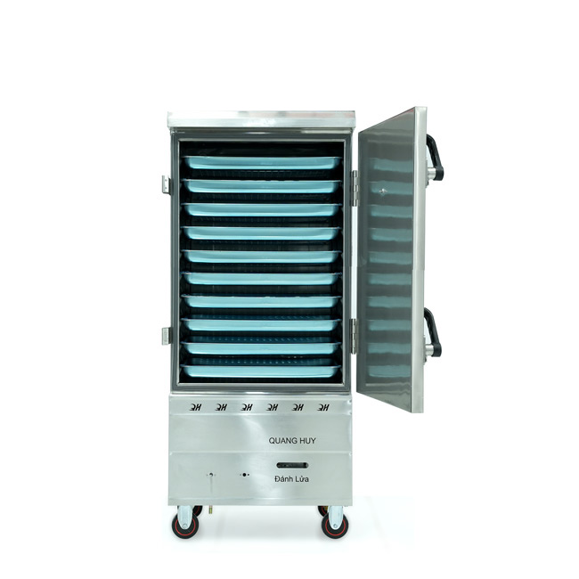 Tủ nấu cơm 10 khay nấu từ 35kg Gạo/Mẻ không điều khiển