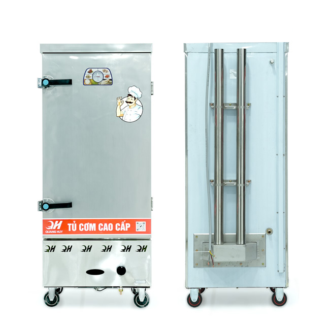 Tủ nấu cơm 12 khay nấu từ 40kg Gạo/Mẻ không điều khiển