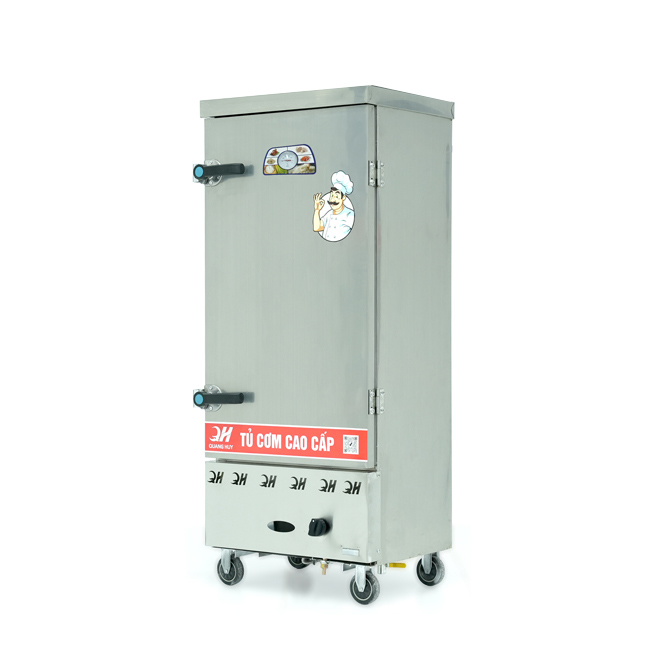 Tủ nấu cơm 12 khay nấu từ 40kg Gạo/Mẻ không điều khiển