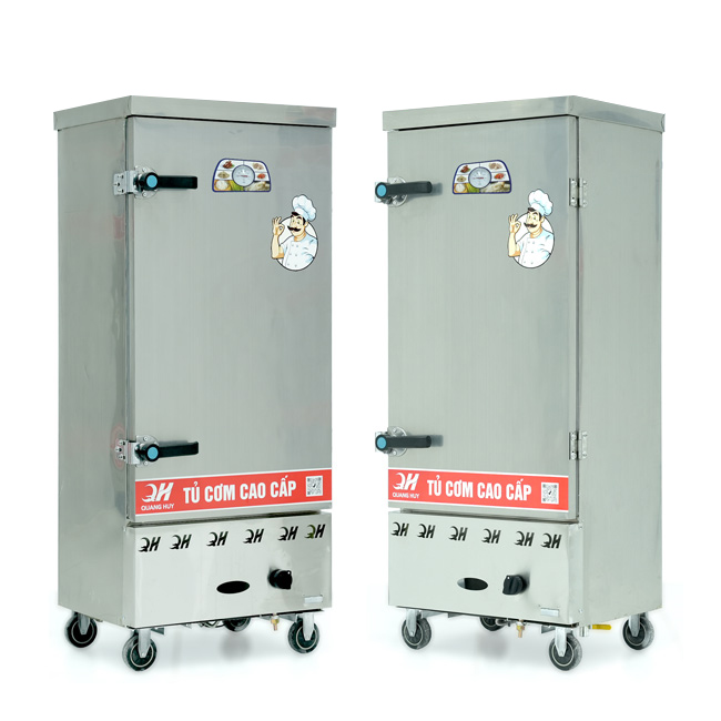 Tủ nấu cơm 12 khay nấu từ 40kg Gạo/Mẻ không điều khiển