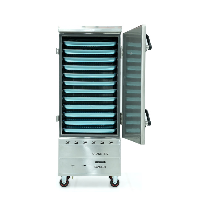 Tủ nấu cơm 12 khay nấu từ 40kg Gạo/Mẻ không điều khiển