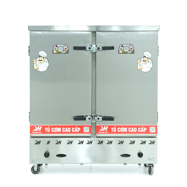 Tủ nấu cơm 24 khay nấu từ 80kg Gạo/Mẻ không điều khiển