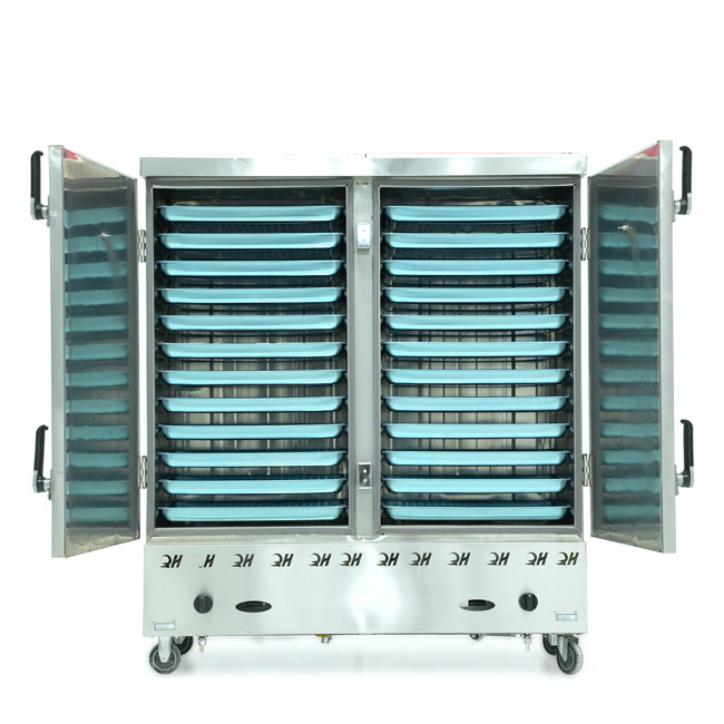 Tủ nấu cơm 24 khay nấu từ 80kg Gạo/Mẻ không điều khiển