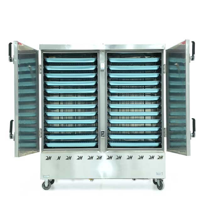 Tủ nấu cơm 24 khay nấu từ 80kg Gạo/Mẻ không điều khiển