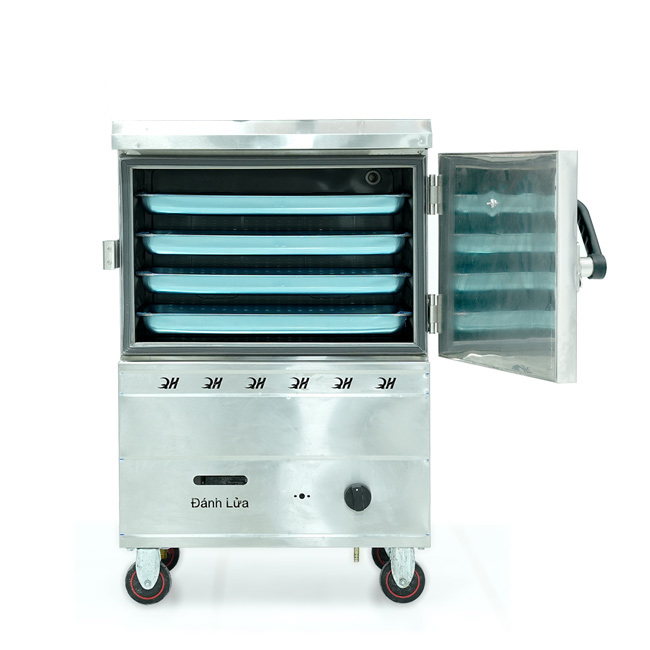 Tủ nấu cơm 4 khay nấu từ 13kg Gạo/Mẻ không điều khiển