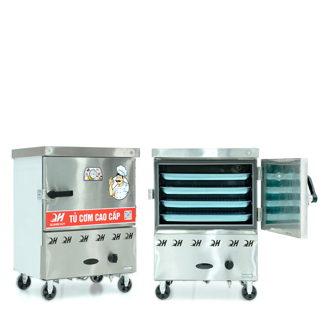 Tủ nấu cơm 4 khay nấu từ 13kg Gạo/Mẻ không điều khiển