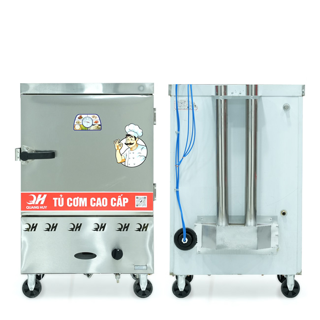 Tủ nấu cơm 6 khay nấu từ 20kg Gạo/Mẻ không điều khiển