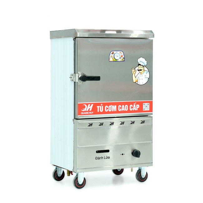Tủ nấu cơm 6 khay nấu từ 20kg Gạo/Mẻ không điều khiển