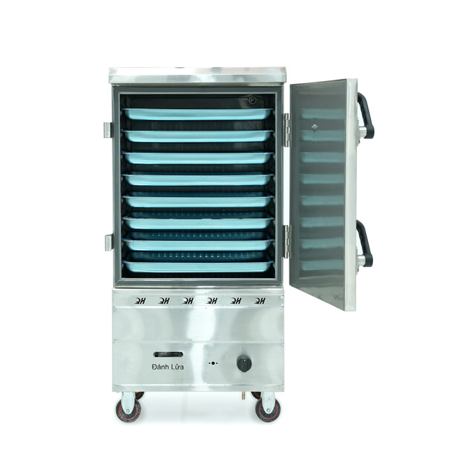 Tủ nấu cơm 8 khay nấu từ 26kg Gạo/Mẻ không điều khiển