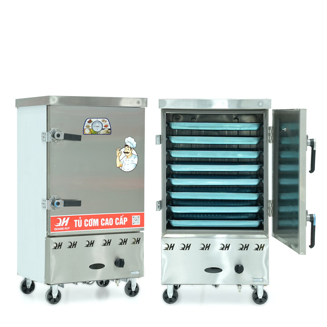 Tủ nấu cơm 8 khay nấu từ 26kg Gạo/Mẻ không điều khiển