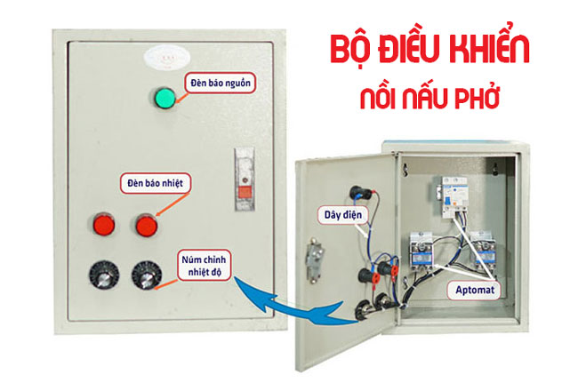 Cấu tạo bộ điều khiển nồi nấu phở điện