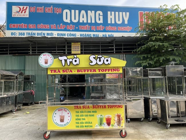 Quang Huy - Xưởng sản xuất uy tín nhận thiết kế, trang trí xe trà sữa theo yêu cầu