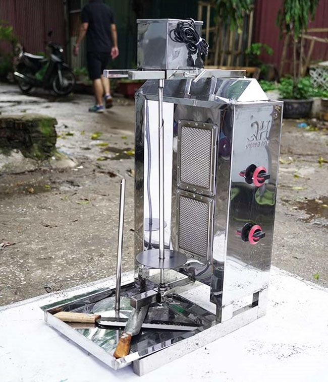 Cấu tạo lò nướng thịt doner kebab 2 buồng gas