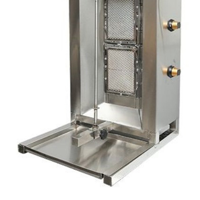 Khay hứng dầu mỡ lò nướng thịt doner kebab 2 buồng gas