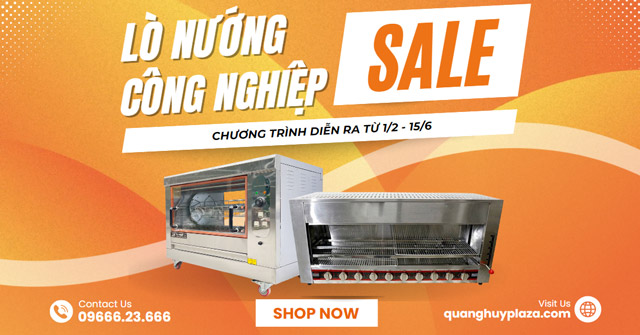 Khuyến mãi lò nướng công nghiệp Quang Huy