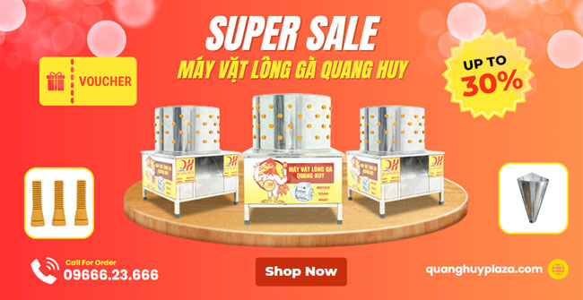 Khuyến mãi máy vặt lông gà Quang Huy