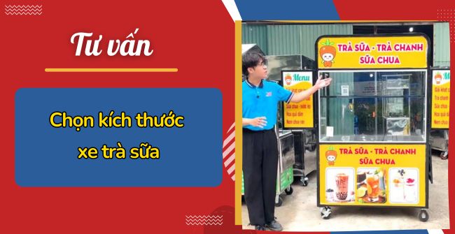 Kích thước xe trà sữa