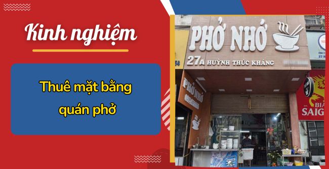 Thuê mặt bằng quán phở