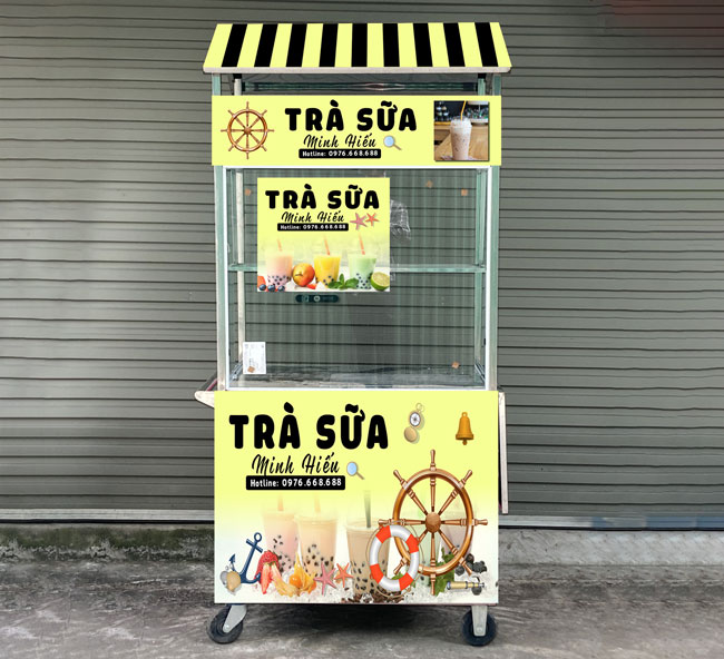 Mái che và ô che nắng xe trà sữa