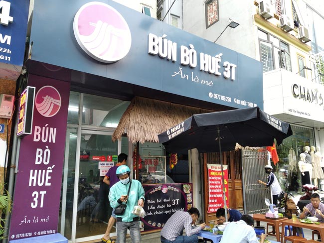 Mẫu bảng hiệu bún bò huế