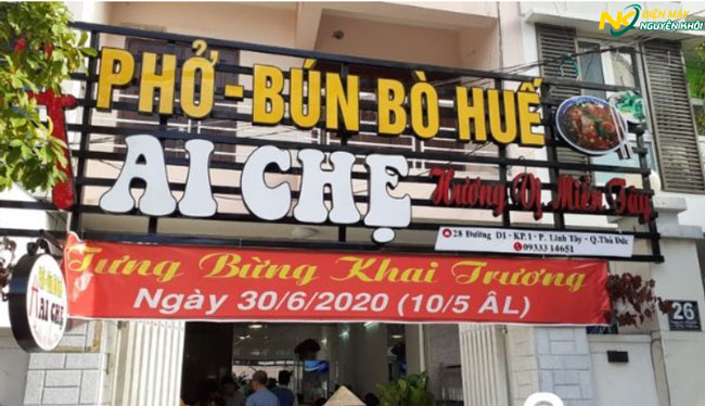 Mẫu bảng hiệu bún bò huế