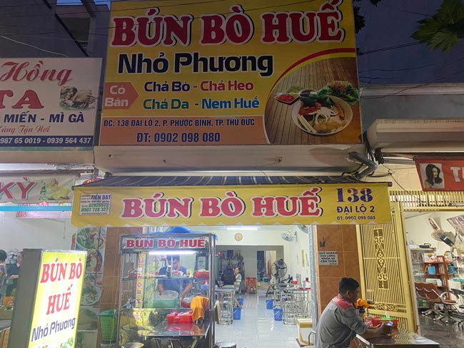 Mẫu bảng hiệu bún bò huế