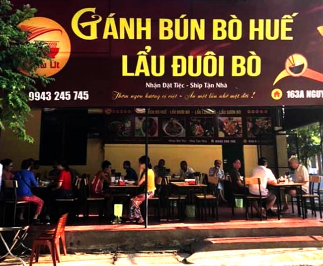 Mẫu bảng hiệu bún bò huế