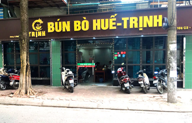 Mẫu bảng hiệu bún bò huế