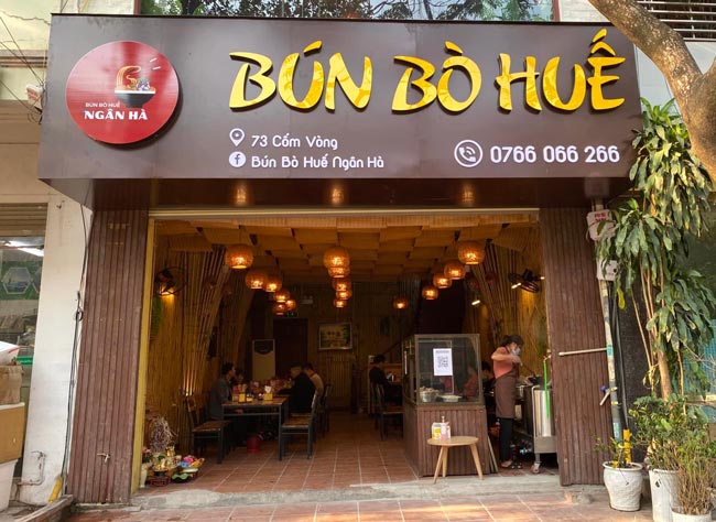 Mẫu bảng hiệu bún bò huế