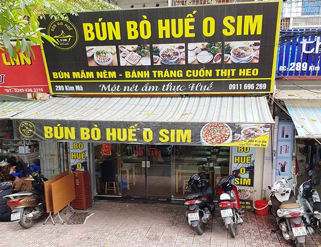 Mẫu bảng hiệu bún bò huế