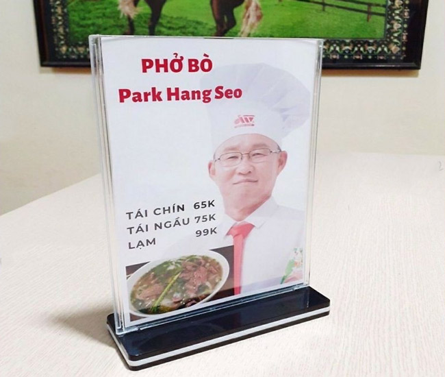 Menu để bàn 