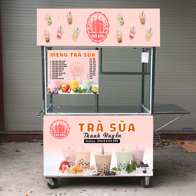 Menu mica xe trà sữa