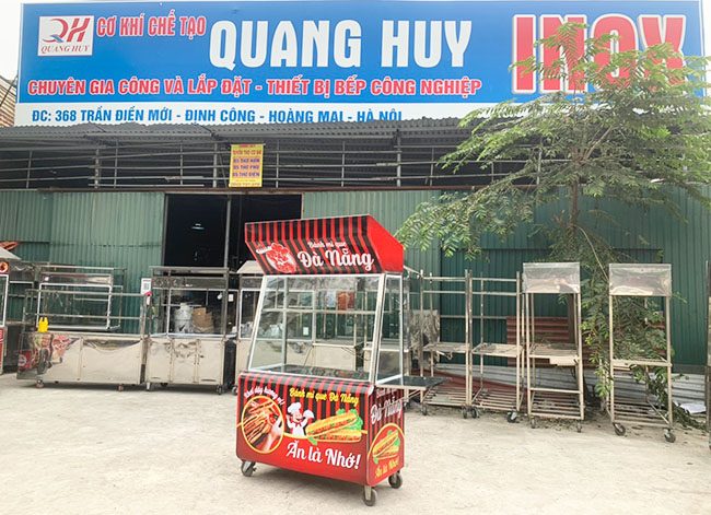 Mua xe bánh mì que mái vát tại xưởng Quang Huy
