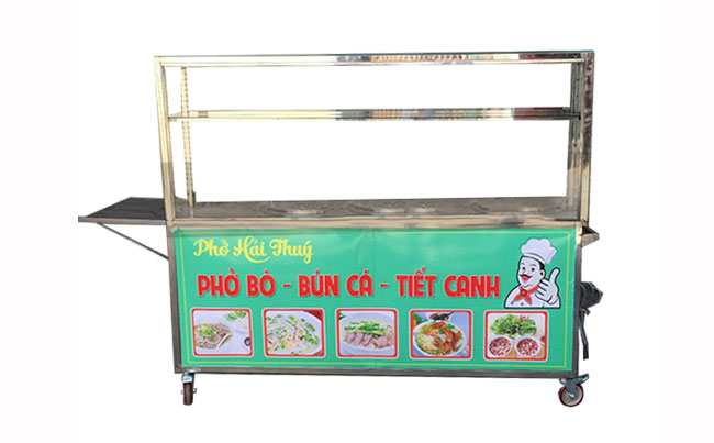 Quầy bán phở hình chữ nhật