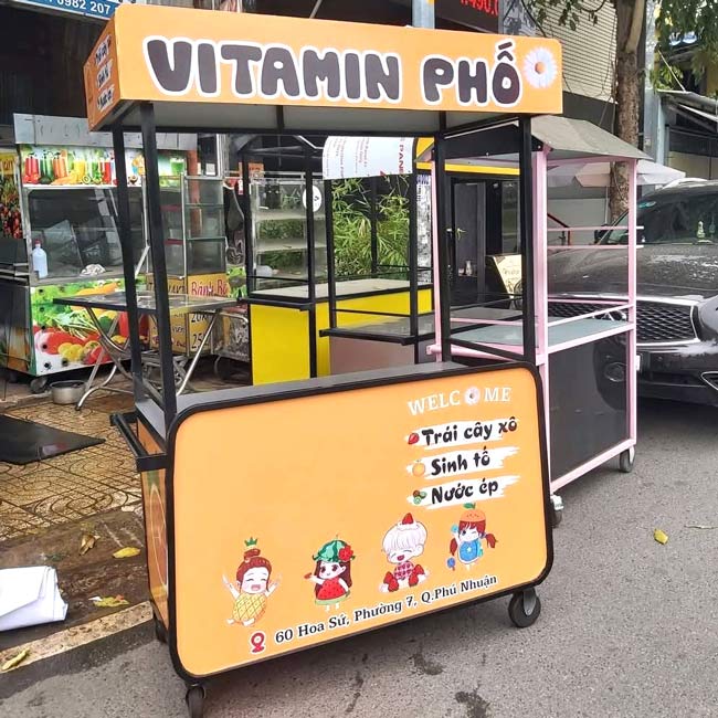 Sticker decal chống nước xe trà sữa