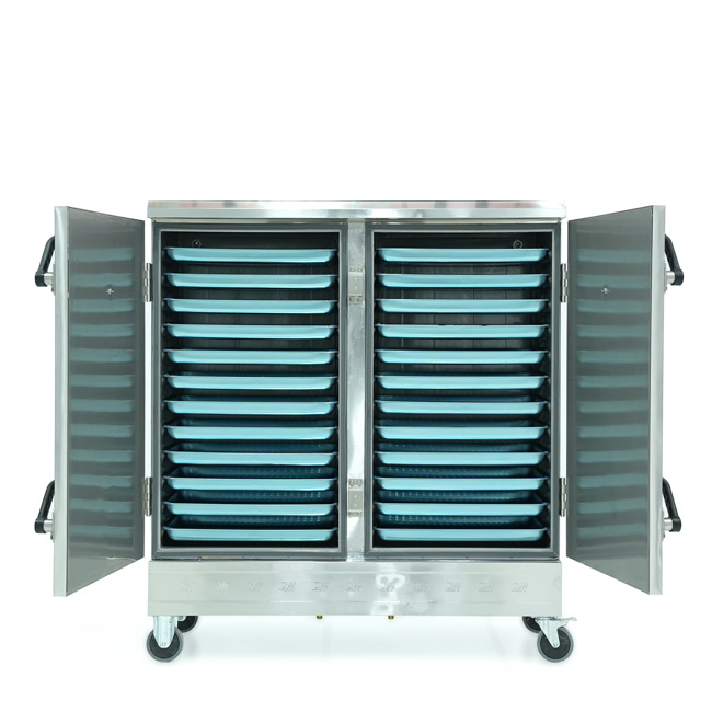 Tủ nấu cơm 24 khay nấu từ 80kg Gạo/Mẻ không điều khiển