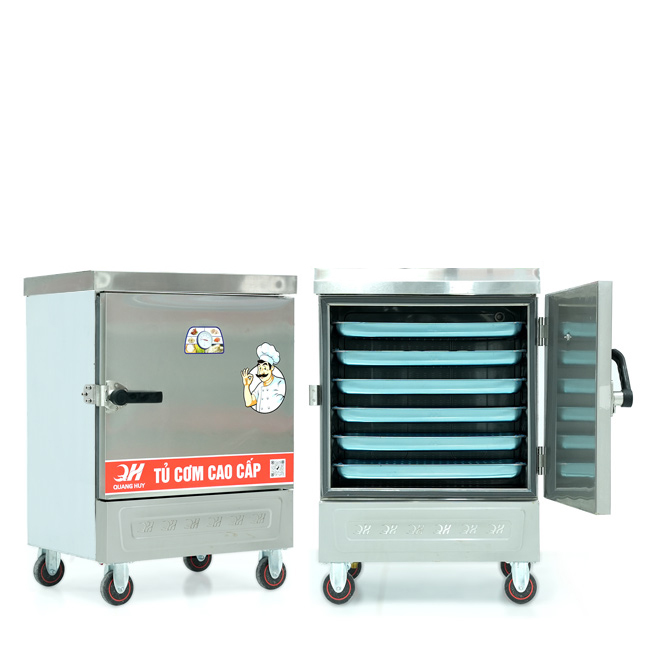 Tủ nấu cơm 6 khay nấu từ 20kg Gạo/Mẻ không điều khiển