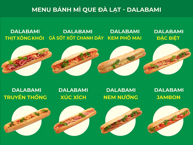 Xác định menu trước khi đặt xe