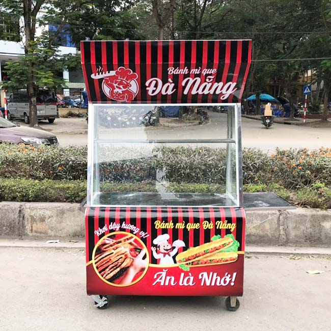 Xe bánh mì que mái vát 1m2