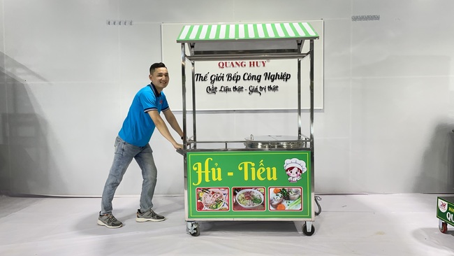 Quang Huy sản xuất xe hủ tiếu mì tàu cao cấp, bền đẹp