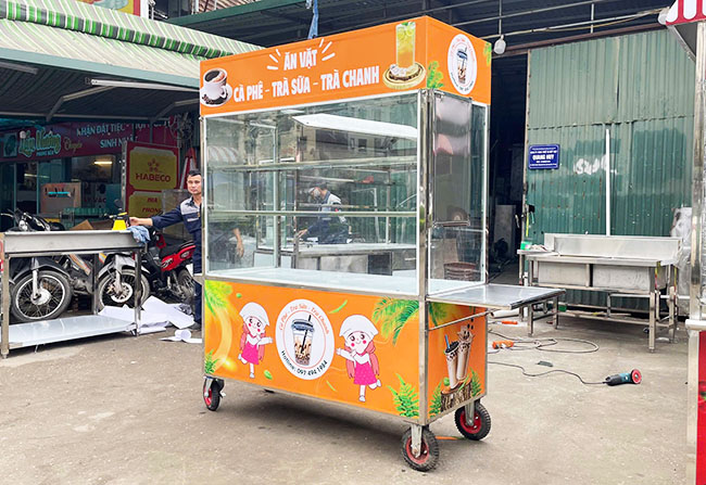 Xe trà sữa định vị và nhận diện thương hiệu