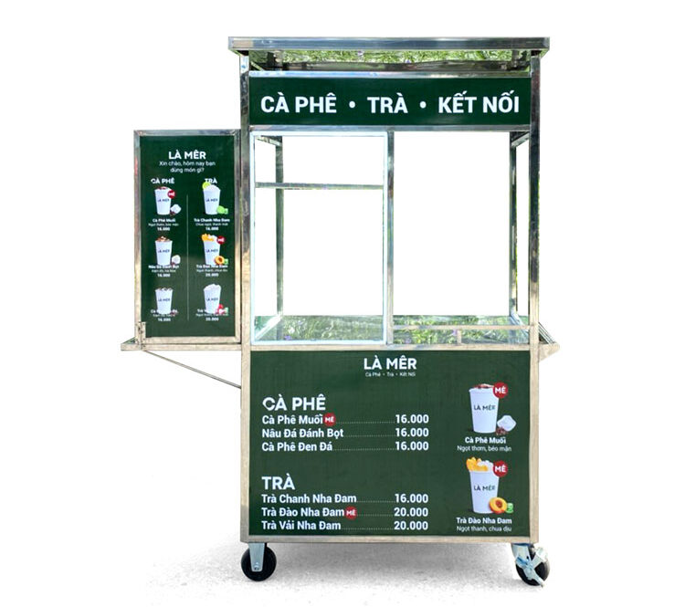 Xe trà sữa mái bằng 90cm giá tốt
