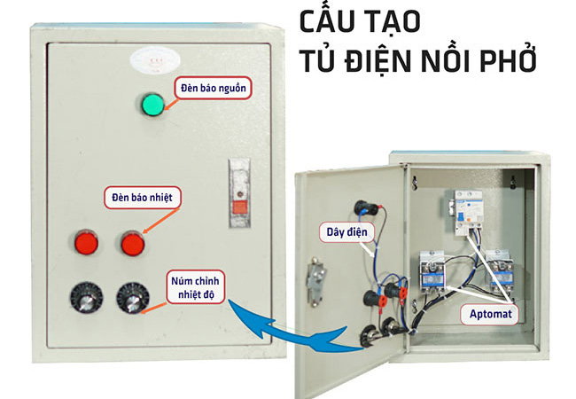 Tủ điện nồi nấu phở + Atomat