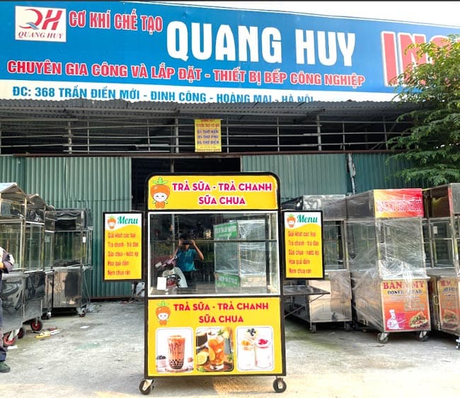 Xe trà sữa Quang Huy giá xưởng, bền đẹp 