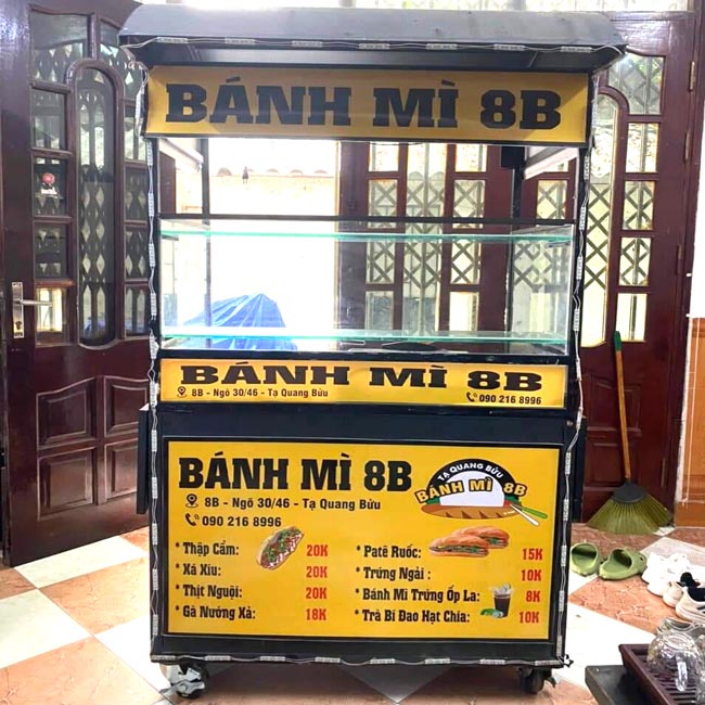 Đo vị trí đặt xe và kích thước khu vực kinh doanh