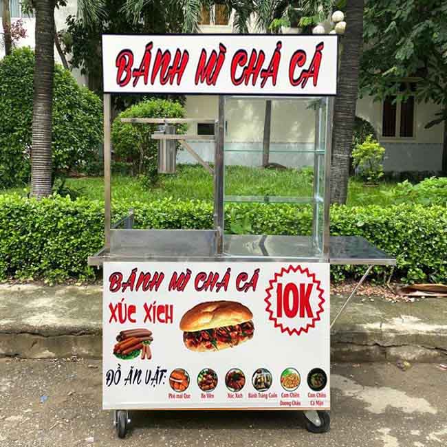 Mẫu xe bánh mì chả cá